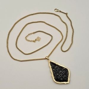 Kendra Scott "Aiden" Gold Tone & Gunmetal Necklace